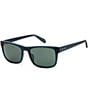 Color:Matte Teal - Image 1 - Men's FOS2124 Rectangle Sunglasses