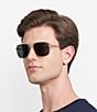 Fossil Men's FOS2164 57mm Rectangle Sunglasses, Color:Matte Light Gold - Image 3