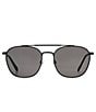 Color:Matte Black - Image 2 - Men's FOS3139GS Metal Square Sunglasses