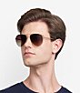 Fossil Men's FOS3176 60mm Aviator Sunglasses, Color:Light Gold - Image 3