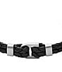 Color:Black - Image 2 - Men's Heritage D-Link Leather Bracelet
