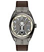 Fossil Men's Limited Edition Star Wars Mandalorian Everett Quartz Three-Hand Leather Strap Watch Set - Image 1