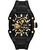 Fossil Men's Machine X1 Automatic Black Silicone Strap Watch - Image 1