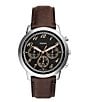 Color:Brown - Image 1 - Men's Neutra Chronograph Brown Leather Strap Watch