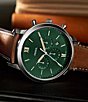 Color:Brown - Image 4 - Men's Neutra Chronograph Tan Eco Leather Watch