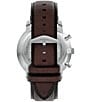 Fossil Men's Neutra Quartz Chronograph Brown Leather Strap Watch, Color:Brown - Image 2