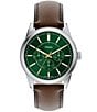 Fossil Men's Pearson Chronograph Brown Leather Strap Watch - Image 1