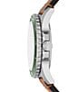 Color:Brown - Image 2 - Men's Quartz Analog 42mm Brown Leather Strap Watch