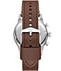 Color:Brown - Image 3 - Men's Sport Tourer Brown Leather Chronograph Watch