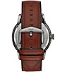 Color:Amber - Image 3 - Men's Townsman Automatic Amber Leather Strap Watch