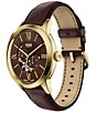Fossil Men's Townsman Automatic Brown Leather Strap Watch - Image 2