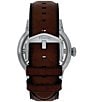 Fossil Men's Townsman Automatic Brown Leather Strap Watch, Color:Brown - Image 3