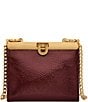 Color:Red Mahogany - Image 1 - Penrose Small Wallet On Chain Crossbody Bag