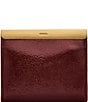 Color:Red Mahogany - Image 2 - Penrose Small Wallet On Chain Crossbody Bag