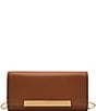 Color:Brown - Image 1 - Penrose Wallet On a Chain Crossbody Bag