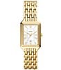 Color:Gold - Image 1 - Raquel Three-Hand Date Gold-Tone Stainless Steel Bracelet Watch
