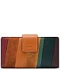Fossil RFID Logan Leather Suede Patchwork Tab Bifold Wallet - Image 1