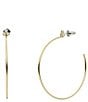 Color:Gold - Image 2 - Sadie Trio Glitz Gold-Tone Stainless Steel Hoop Earrings