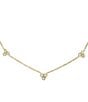 Color:Gold - Image 2 - Sadie Trio Glitz Gold-Tone Stainless Steel Station Chain Necklace