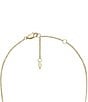 Color:Gold - Image 3 - Sadie Trio Glitz Gold-Tone Stainless Steel Station Chain Necklace