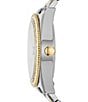 Color:Two Tone - Image 2 - Scarlette Two Tone Analog & Date Bracelet Watch