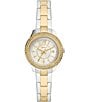 Color:Two Tone - Image 1 - Stella Three-Hand Date Two-Tone Stainless Steel Watch