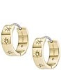Color:Gold - Image 2 - Sutton Shine Bright Gold-Tone Stainless Steel Hoop Earrings