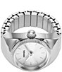 Color:Silver - Image 3 - Women's Two Hand Stainless Steel Ring Watch