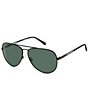 Color:Matte Black - Image 1 - Unisex 60mm Aviator Sunglasses