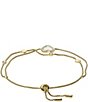 Color:Gold - Image 2 - Val Heart Duo Gold-Tone Stainless Steel Bracelet