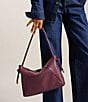 Fossil Willa Leather Slouchy Shoulder Bag, Color:Berry - Image 4
