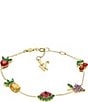 Color:Gold - Image 1 - Willy Wonka x Fossil Women's Special Edition Crystal Fruit Line Bracelet