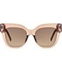 Fossil Women's 2151/G/S 51mm Cat Eye Sunglasses, Color:Crystal Beige - Image 2