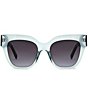 Fossil Women's 2151/G/S 51mm Cat Eye Sunglasses, Color:Green - Image 2
