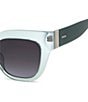 Fossil Women's 2151/G/S 51mm Cat Eye Sunglasses, Color:Green - Image 3