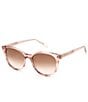 Color:Pink Horn - Image 1 - Women's 51mm Round Sunglasses
