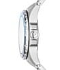 Color:Silver - Image 2 - Women's Blue Dive Three-Hand Date Stainless Steel Bracelet Watch