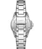 Color:Silver - Image 3 - Women's Blue Dive Three-Hand Date Stainless Steel Bracelet Watch