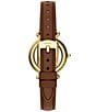 Fossil Women's Carlie Quartz Three Hand Brown Leather Strap Watch - Image 2