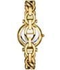 Color:Gold - Image 3 - Women's Carlie Three-Hand Gold-Tone Stainless Steel Bracelet Watch
