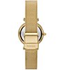 Color:Gold - Image 3 - Women's Carlie Three-Hand Gold-Tone Stainless Steel Mesh Watch and Jewelry Set