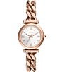 Color:Rose Gold - Image 1 - Women's Carlie Three-Hand Rose Gold-Tone Stainless Steel Bracelet Watch