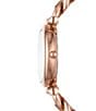 Fossil Women's Carlie Three-Hand Stainless Steel Chain Bracelet Watch, Color:Rose Gold - Image 2