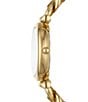 Fossil Women's Carlie Three-Hand Stainless Steel Chain Bracelet Watch, Color:Gold - Image 2