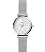 Color:Silver - Image 1 - Women's Carlie Three-Hand Stainless Steel Mesh Bracelet Watch