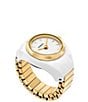 Fossil Women's Enamel Plated Stainless Steel Ring Watch - Image 1
