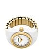 Fossil Women's Enamel Plated Stainless Steel Ring Watch - Image 3