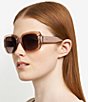 Fossil Women's FOS 2157/G/S 54mm Square Sunglasses, Color:Crystal Beige - Image 3