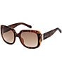 Fossil Women's FOS 2157/G/S 54mm Square Sunglasses, Color:Havana - Image 1