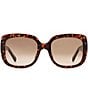 Fossil Women's FOS 2157/G/S 54mm Square Sunglasses, Color:Havana - Image 2